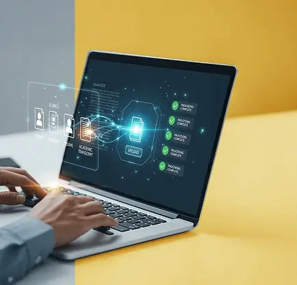 Final reporting workflow within Credentia’s enterprise BGV solution, enabling secure and structured verification report management.